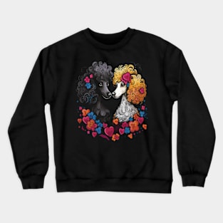 Poodle Couple Valentine Crewneck Sweatshirt